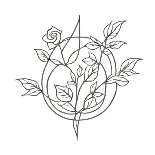 Atium Symbol With Plants Intertwined