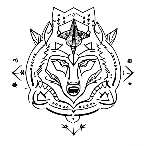 Wolf And Compass