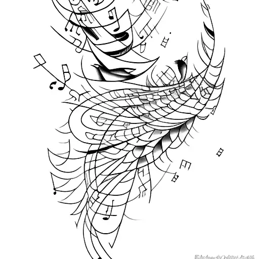 A Music Sheet Transforming Into A Flock Of Birds