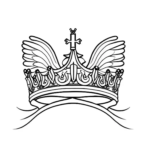 Angel Wings With Crown