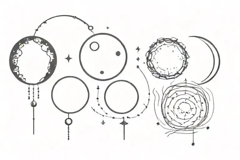 Moon Phases Going Vertical