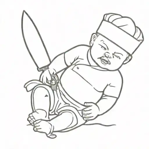 Baby With Chef Knife