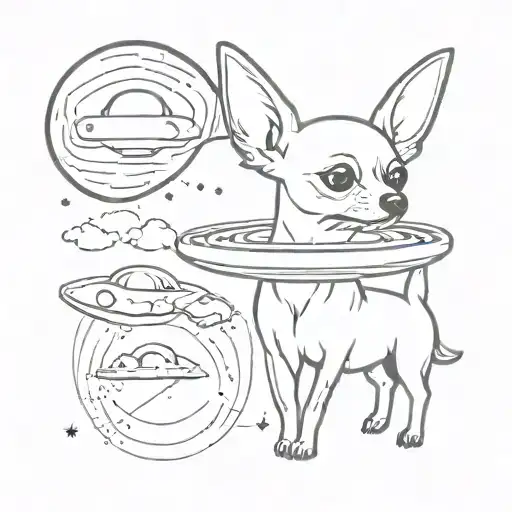 Ufo And Chihuahua Dog