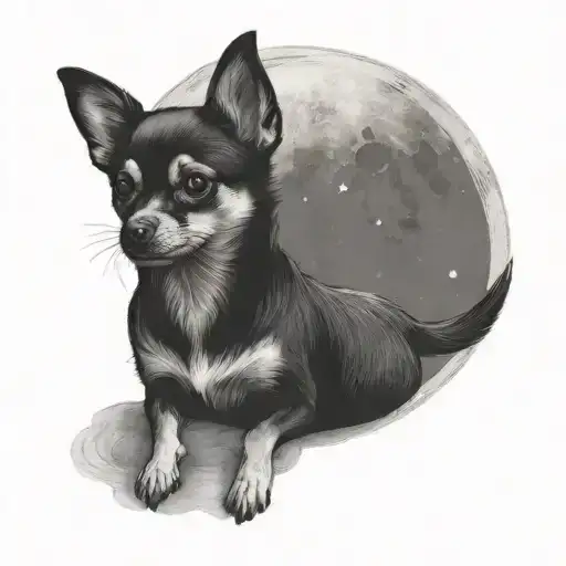 A Chihuahua Sitting On The Moon