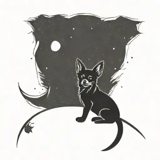 A Chihuahua Sitting On The Moon