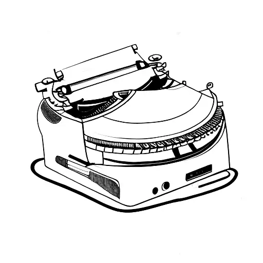 A Typewriter With A Galaxy Inside