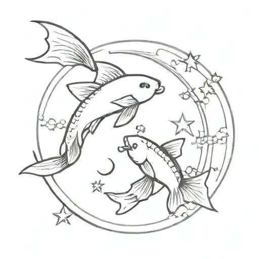 Stars Sun Moon Koi Fish