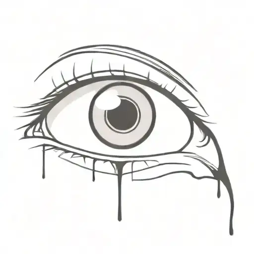 Gothic Eye With Blood Dripping