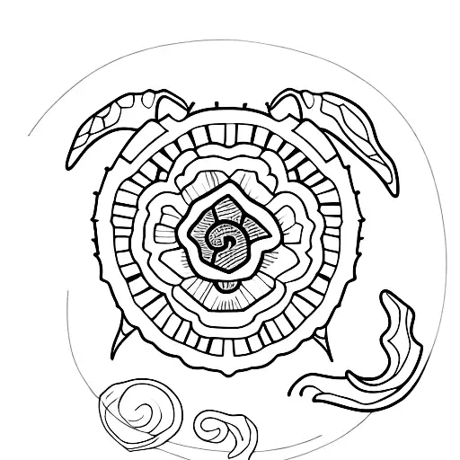 Sea Turtle Inside Flower Vase