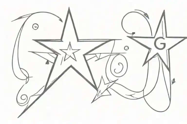 Gabriel With A Star On The Letter G