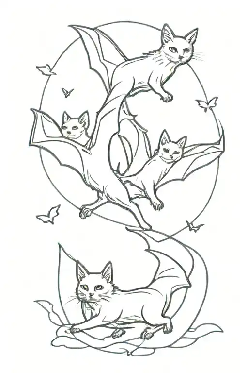 Flying Bat Cats