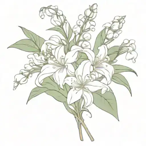 Carnation Lily Of The Valley Honeysuckle Bouquet