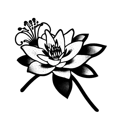 Above The Knee Floral With Lily Pad