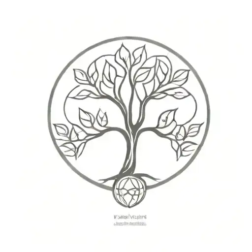 Psychology Symbol Tree Of Life Intertwined