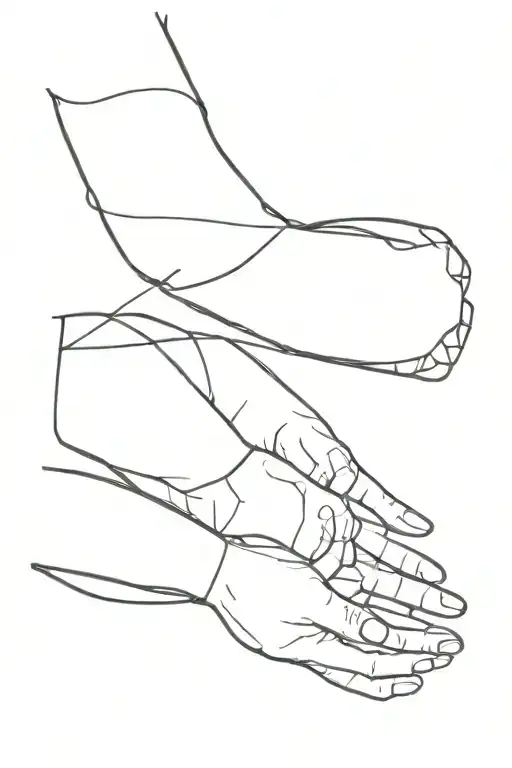 One Line From Shoulders To Wrists