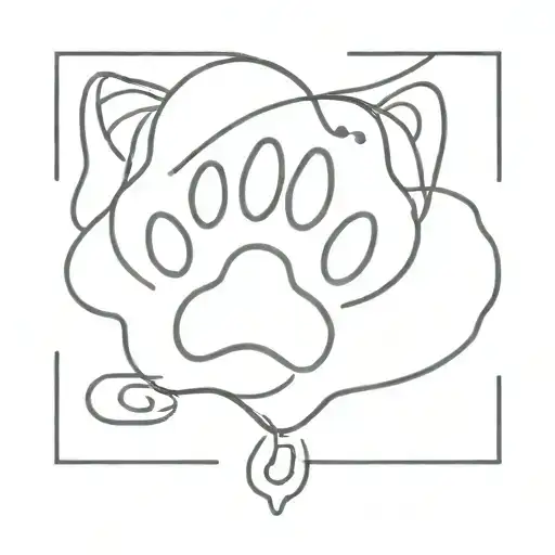 Cat Paw Print Surrounded