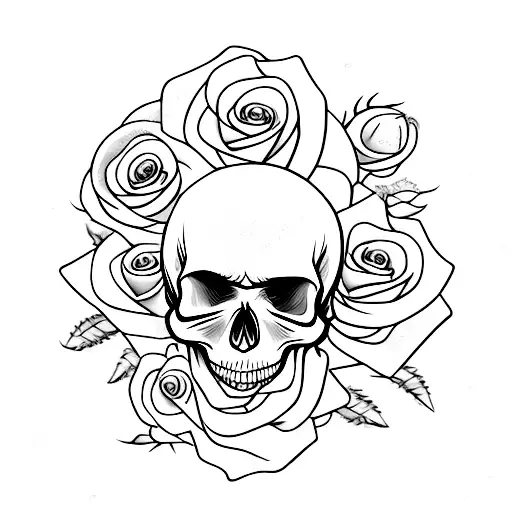 Skull And Roses