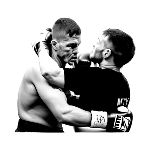 A Man And A Woman In A Boxing Ring