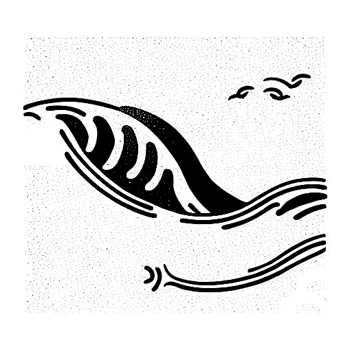 A Big Wave With A Shark