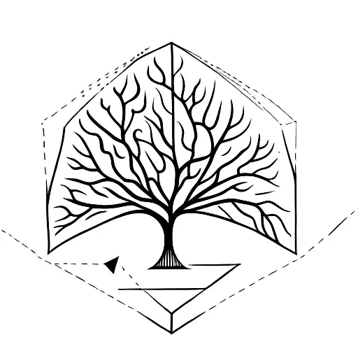 Tree Coming Out Of A Triangle