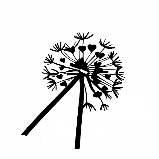 Dandelion With Hearts In The City