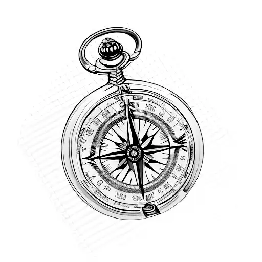 Compass Inside Pocket Watch