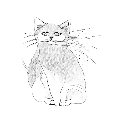 A Black Cat And A White Cat