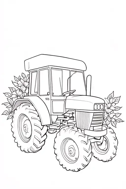 Fine Line Tractor With Lillie's Around It