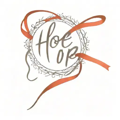 Hope Word Red Ribbon