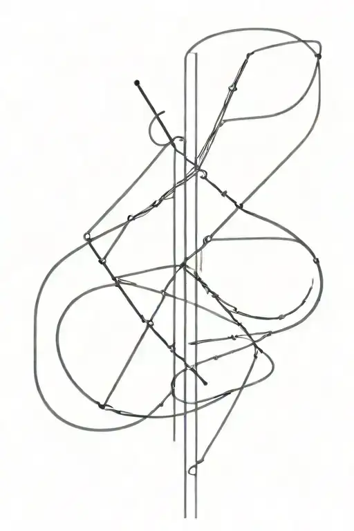 The Symbol Of Energy From Which The Wires Come Out And Reach Two Parallel Lines