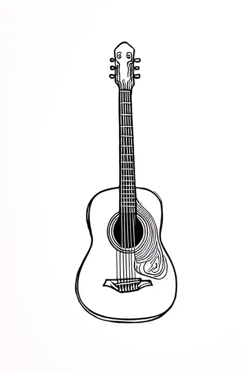 Half Acoustic Guitar
