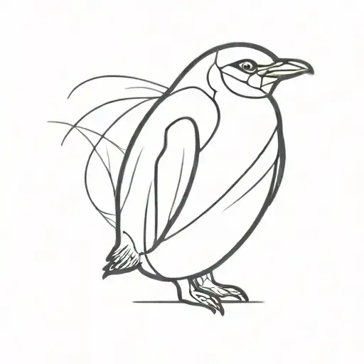 A Penguin With Cylinder