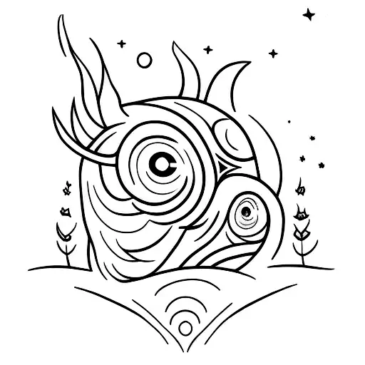 Morepork Small Black And White Flash Tattoo Cute