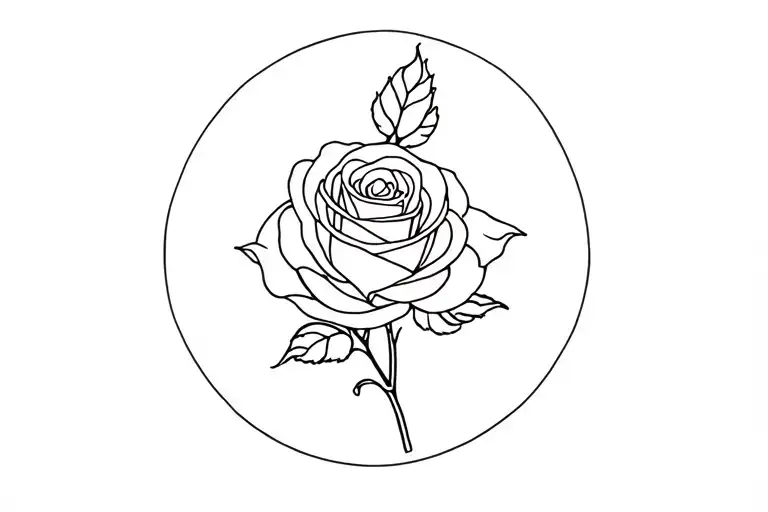 Minimilastic Rose Tatto Design