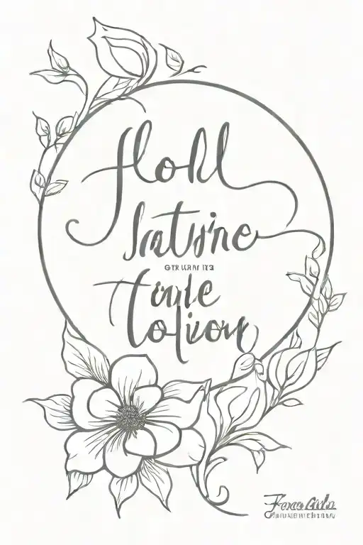 Floral Quote Written