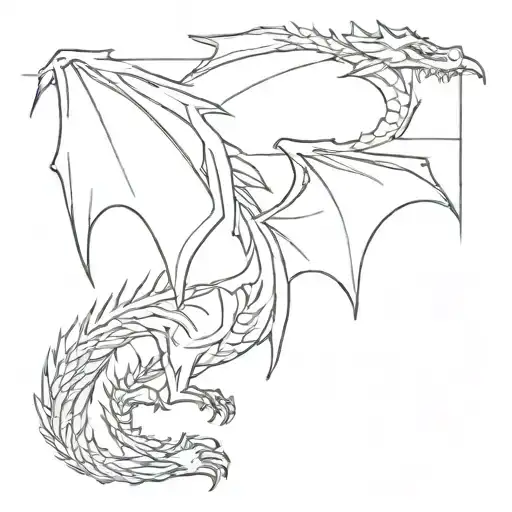 Outline Of Dragon From Above