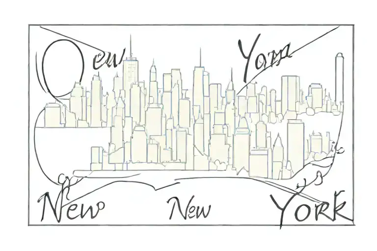 New York Skyline Name Wendy