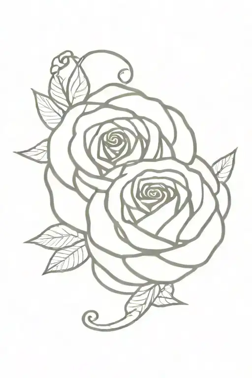 Snake And Rose Intertwined