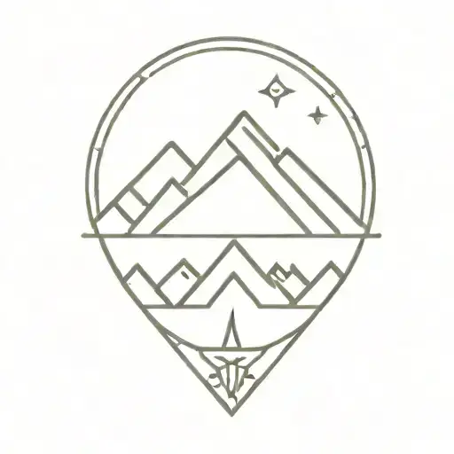 Zia Symbol And Sandia Mountain Range