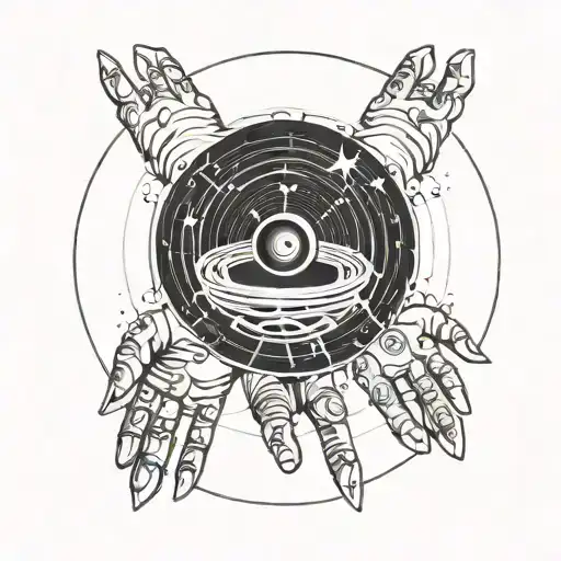 Two Hands Around A Black Hole