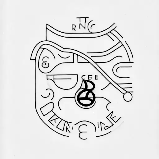 A Minimalist Coffee Bean With The Initials E And H Engraved On Its Surface