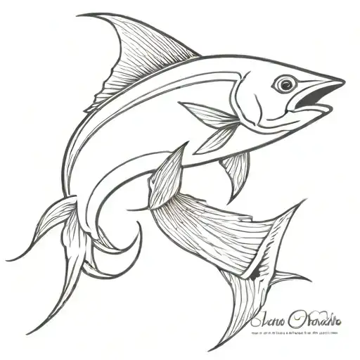 Marlin Fish Outline