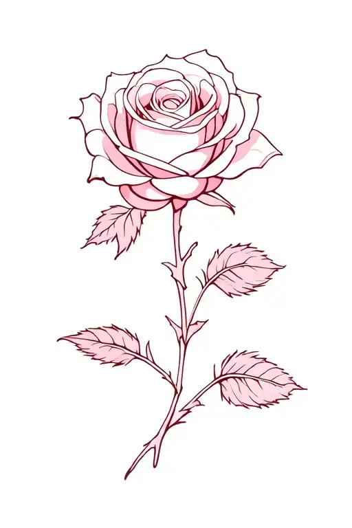 Pink Rose Small Memorial Piece For Mum