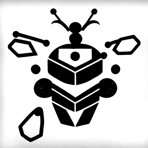 Robot Bee With Geometric Shapes