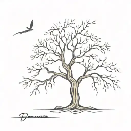 Large Tree With 4 Seperate Branches