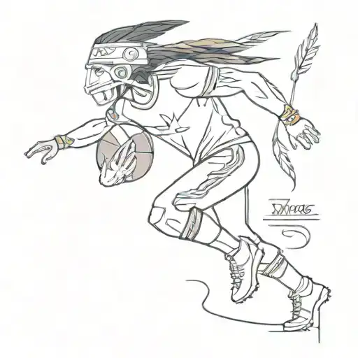 Native American Football Player