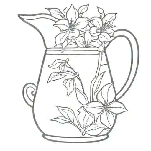 Water Jug With Jasmine Inside