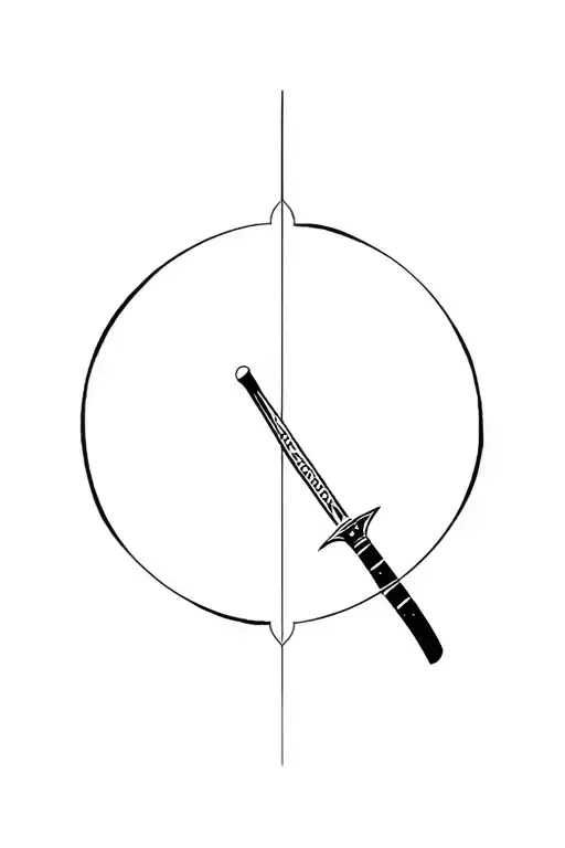 Katana Shaped Shaped Around A