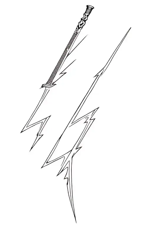 Katana With Lightning Lightning