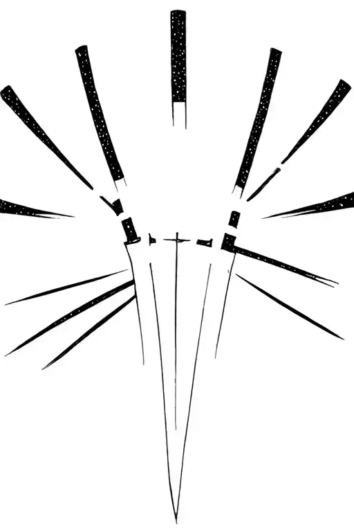 Katana With Black Rays